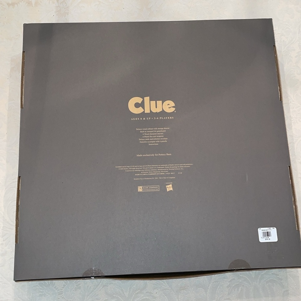 Pottery Barn Wooden Clue Board Game - Luxury/ Deluxe Edition, NWT - Picture 6 of 7